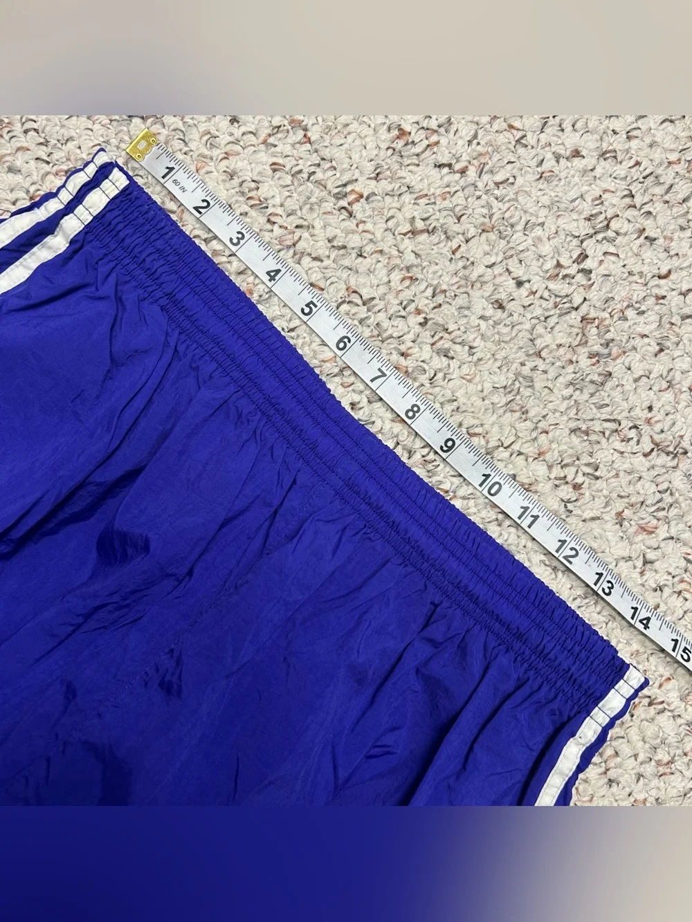 Vintage 2000 Retro Adidas Nylon Shorts PURPLE 8” Soccer Size Large (30)